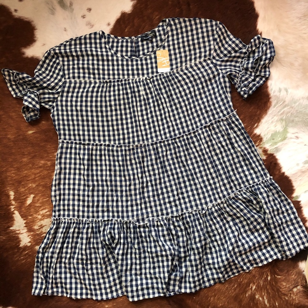 NWT Suzanne Betro 2x gingham checkered dress